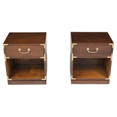 Pair of Vintage Campaign Nightstands