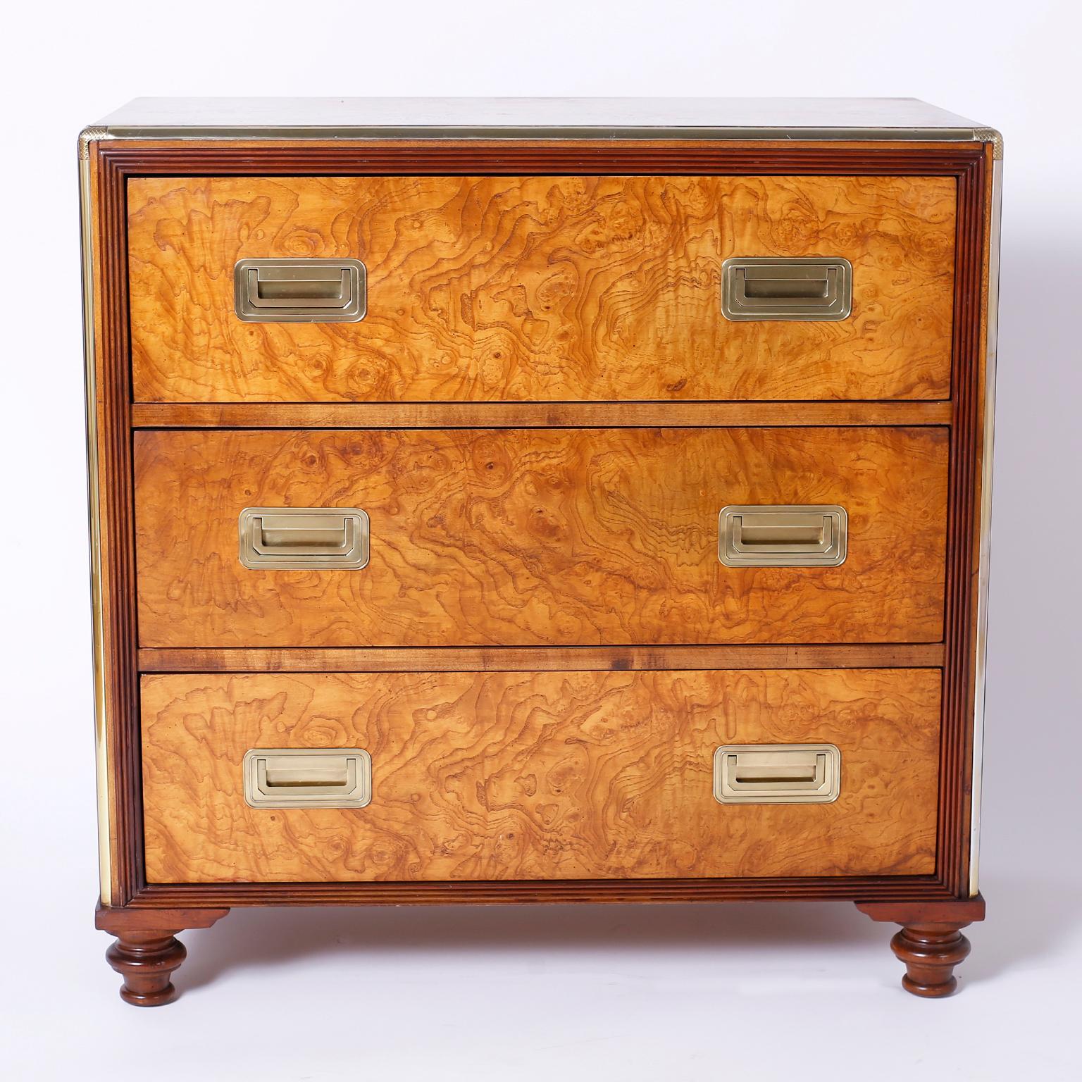 American Pair of Midcentury Campaign Style Baker Chests