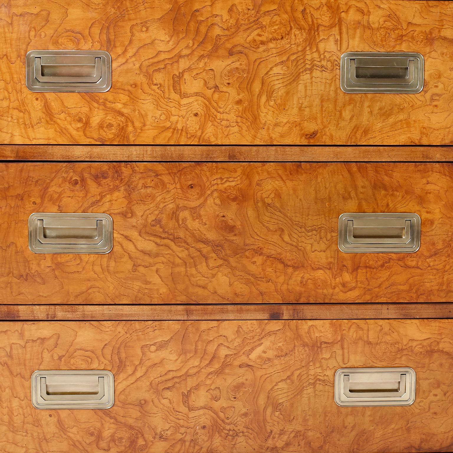 Pair of Midcentury Campaign Style Baker Chests 3