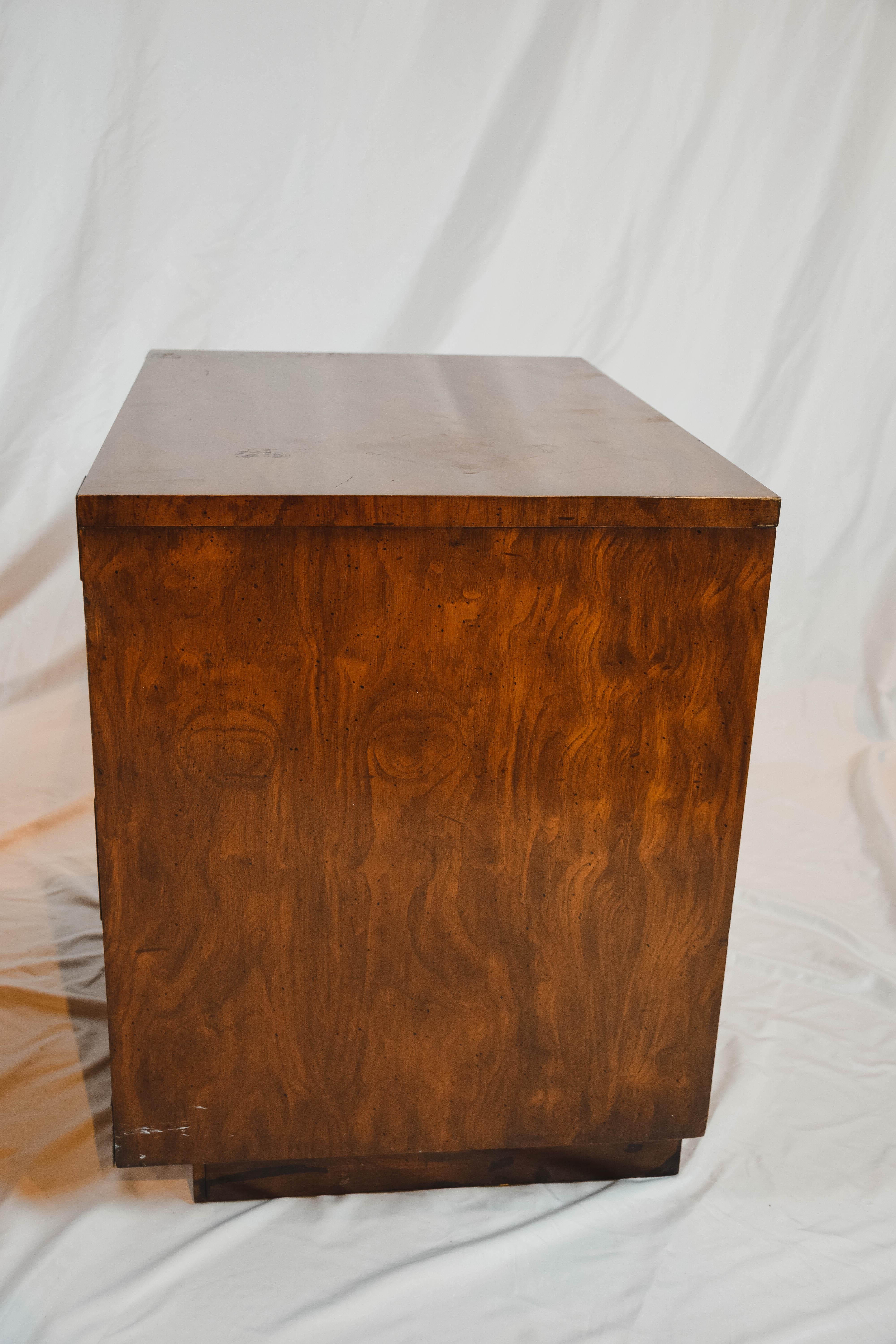 Pair of Midcentury Campaign Style End Tables by Dixie Furniture 1