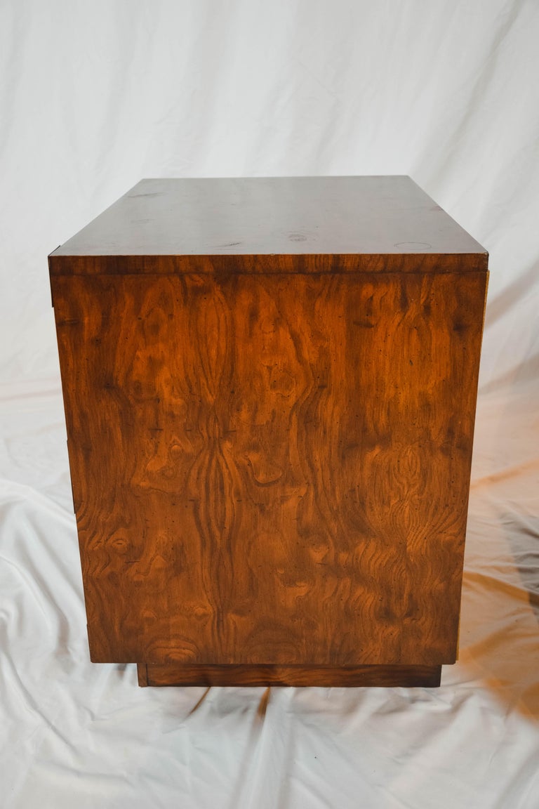 Pair of Midcentury Campaign Style End Tables by Dixie Furniture at