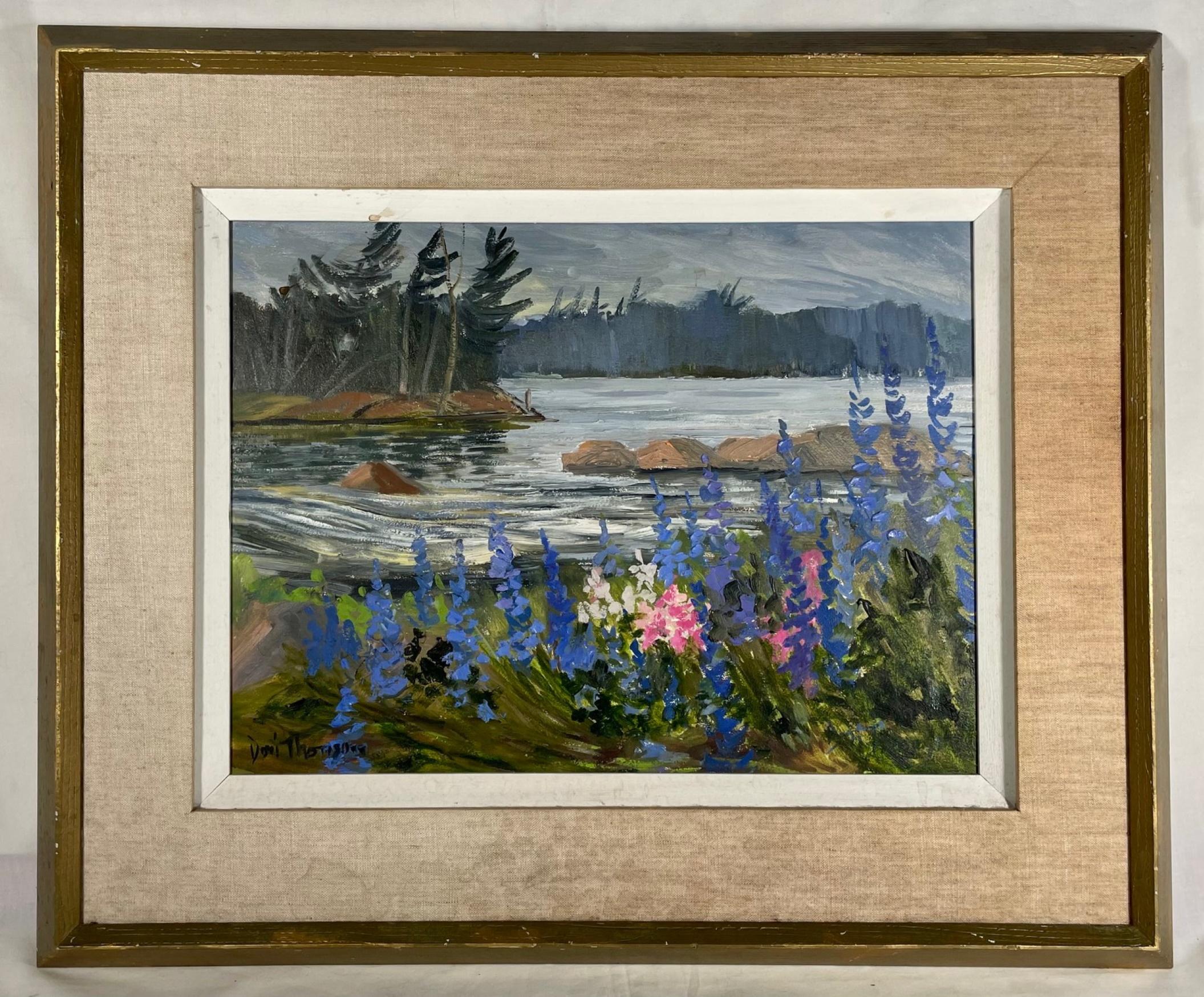 Mid-Century Modern Pair of Mid-Century Canadian Signed Landscape Paintings