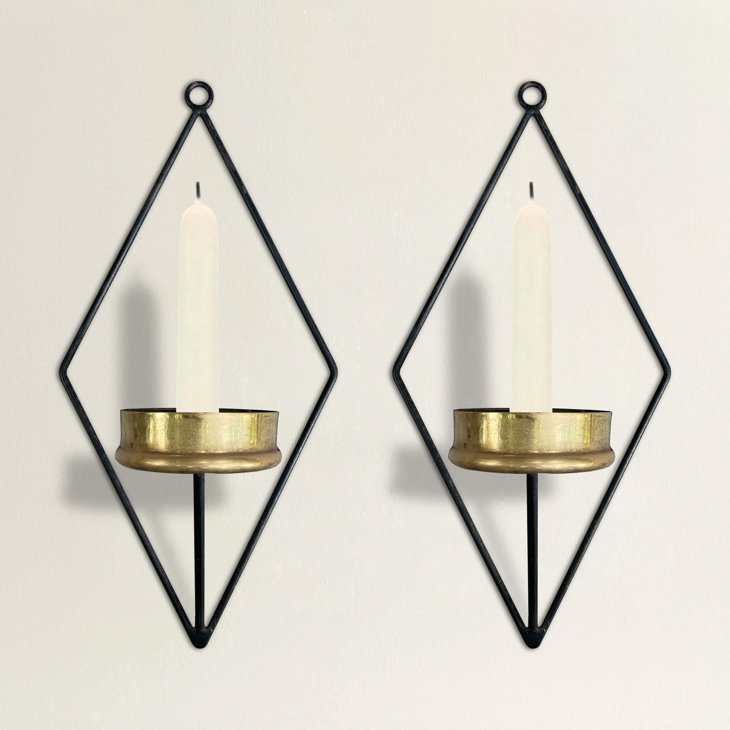mid century modern candle sconces