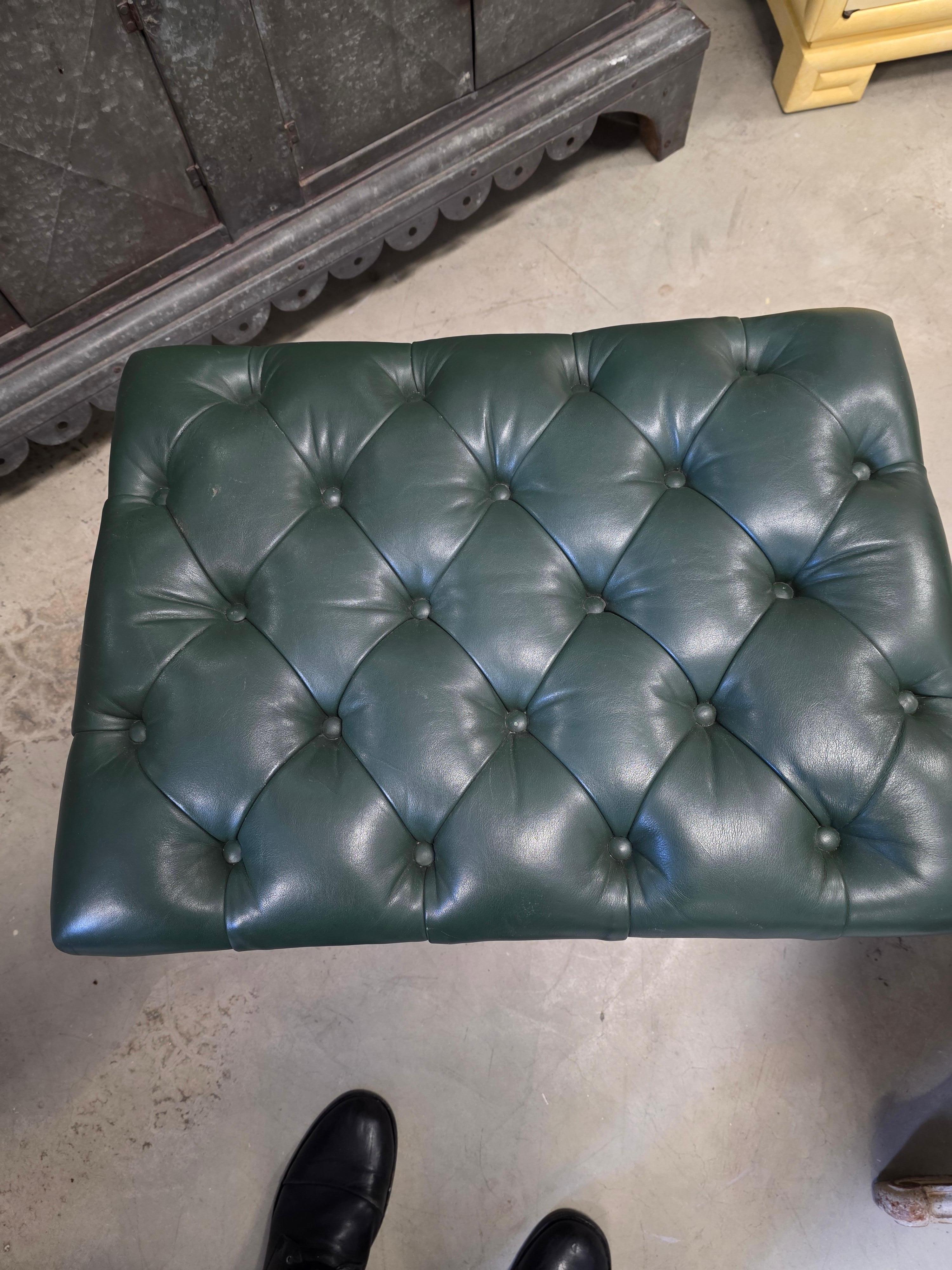 Pair Of Mid-Century Carved Painted and Gilded Curule Benches For Sale 2