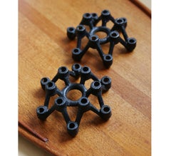 Pair of Mid Century Cast Iron Candle Holders