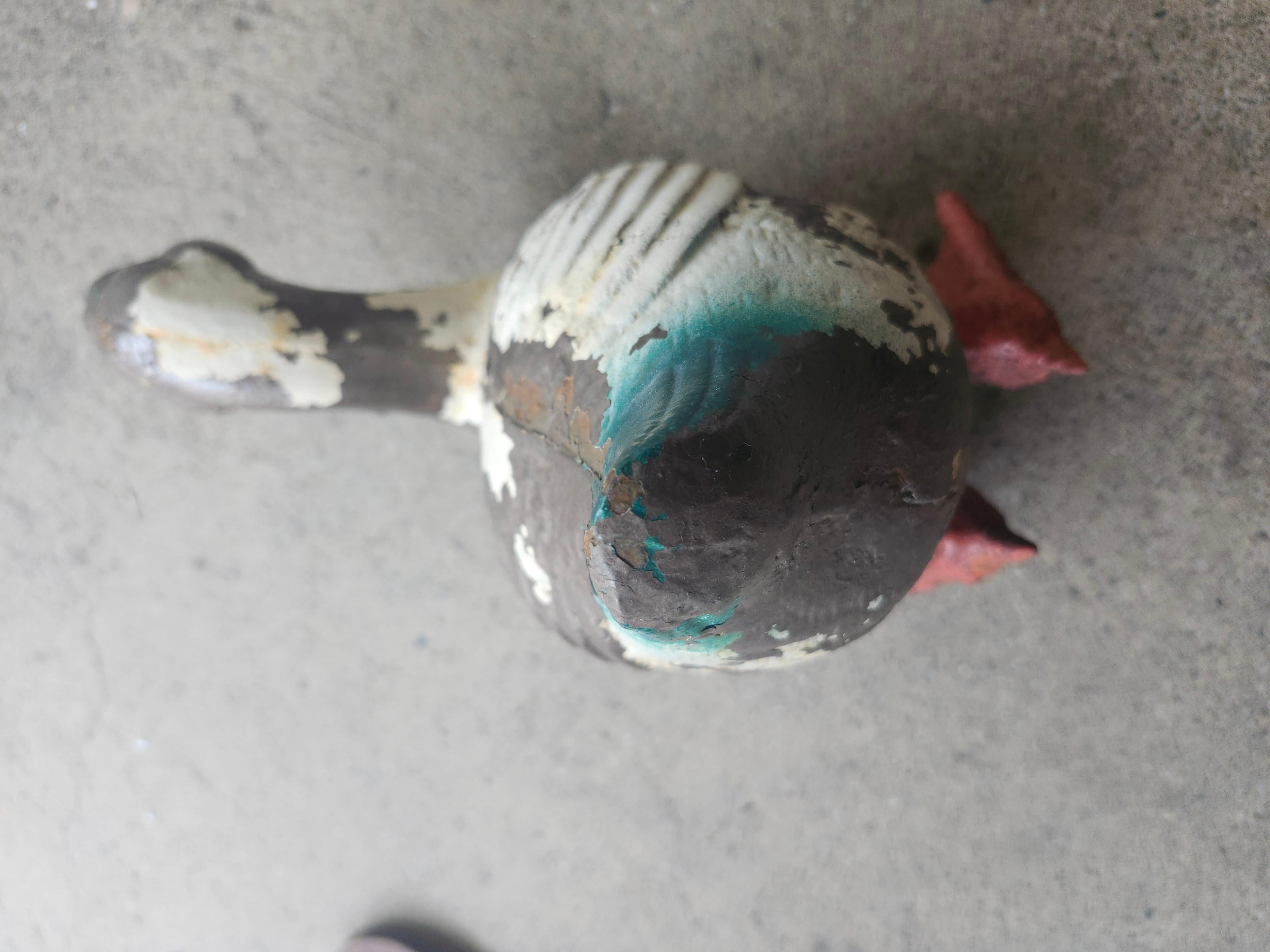 Ferro Coppia di anatre da giardino in ghisa della metà del secolo scorso C1960 in vendita