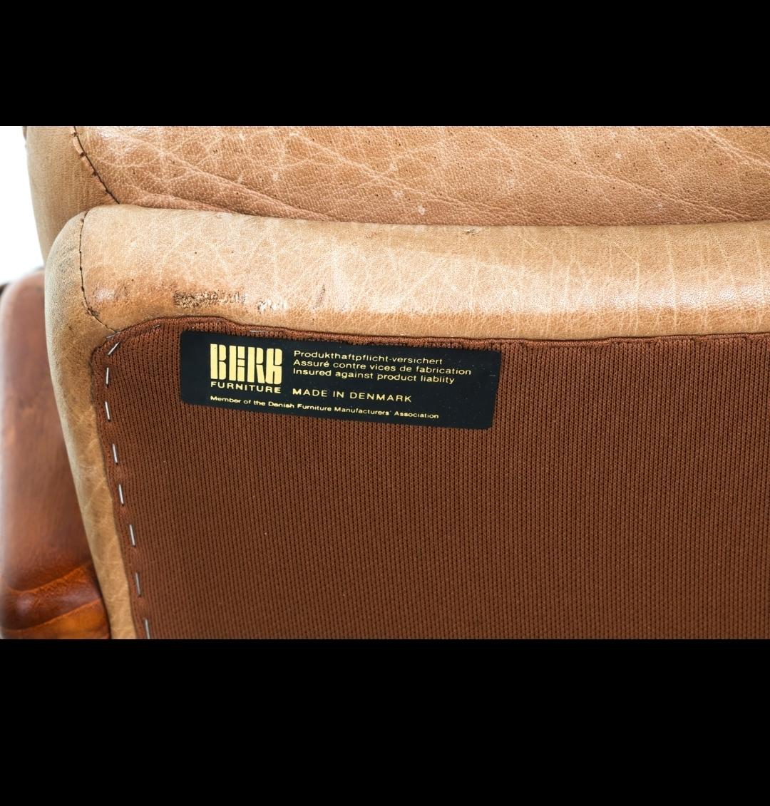Paar Lederstühle von Berg of Denmark aus der Mitte des Jahrhunderts im Angebot 4