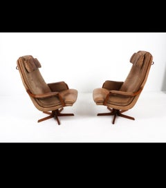 1970s Mid-Century Modern Swivel Chairs by Berg Furniture, Denmark