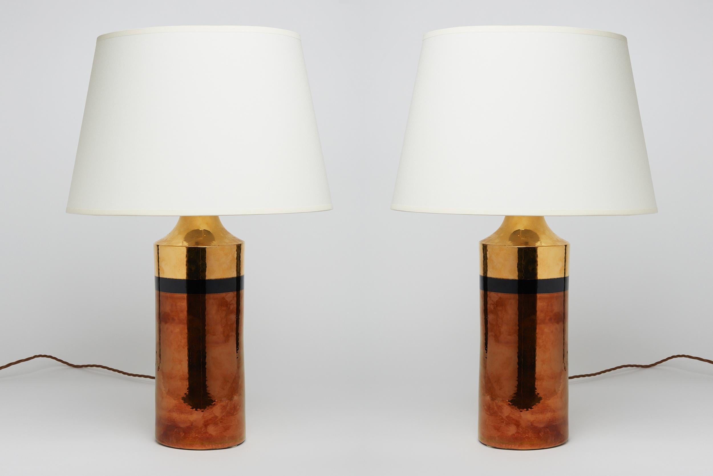 Pair of Mid-Century Ceramic Table Lamps by Bergboms In Good Condition In London, GB