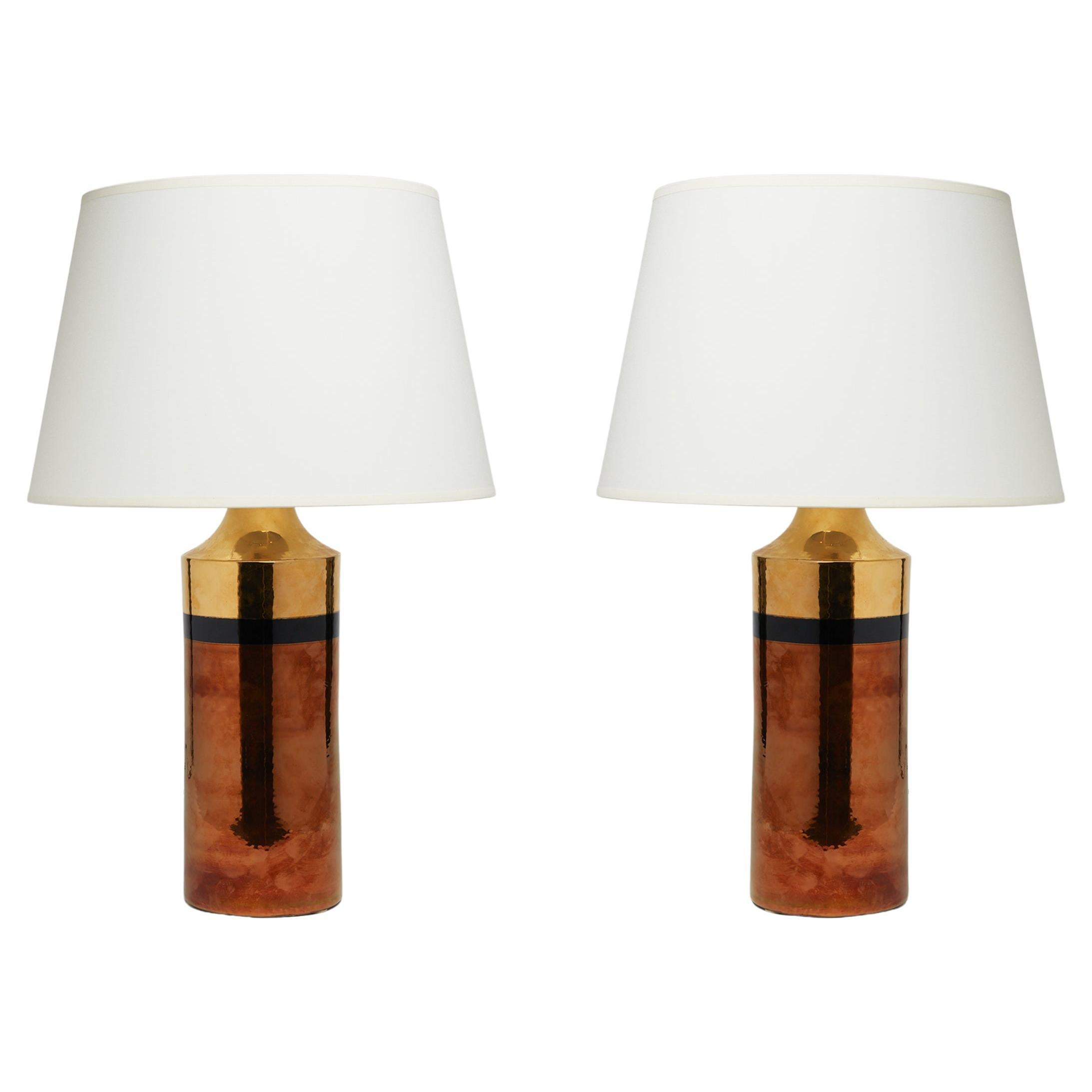 Pair of Mid-Century Ceramic Table Lamps by Bergboms