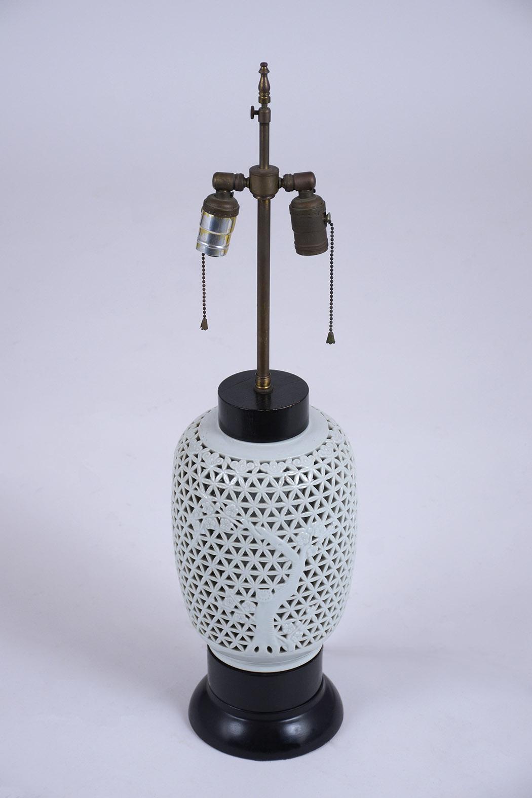Pair of Mid-Century Glazed Ceramic Table Lamps 1