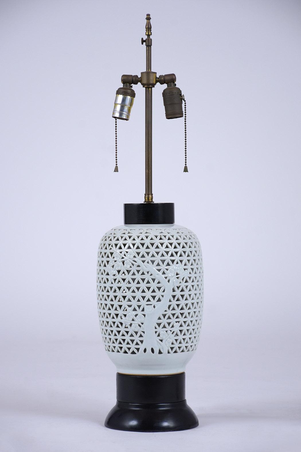 Pair of Mid-Century Glazed Ceramic Table Lamps 2