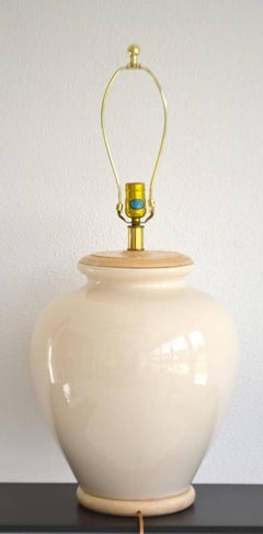 Pair of Midcentury Ceramic Urn Form Table Lamps