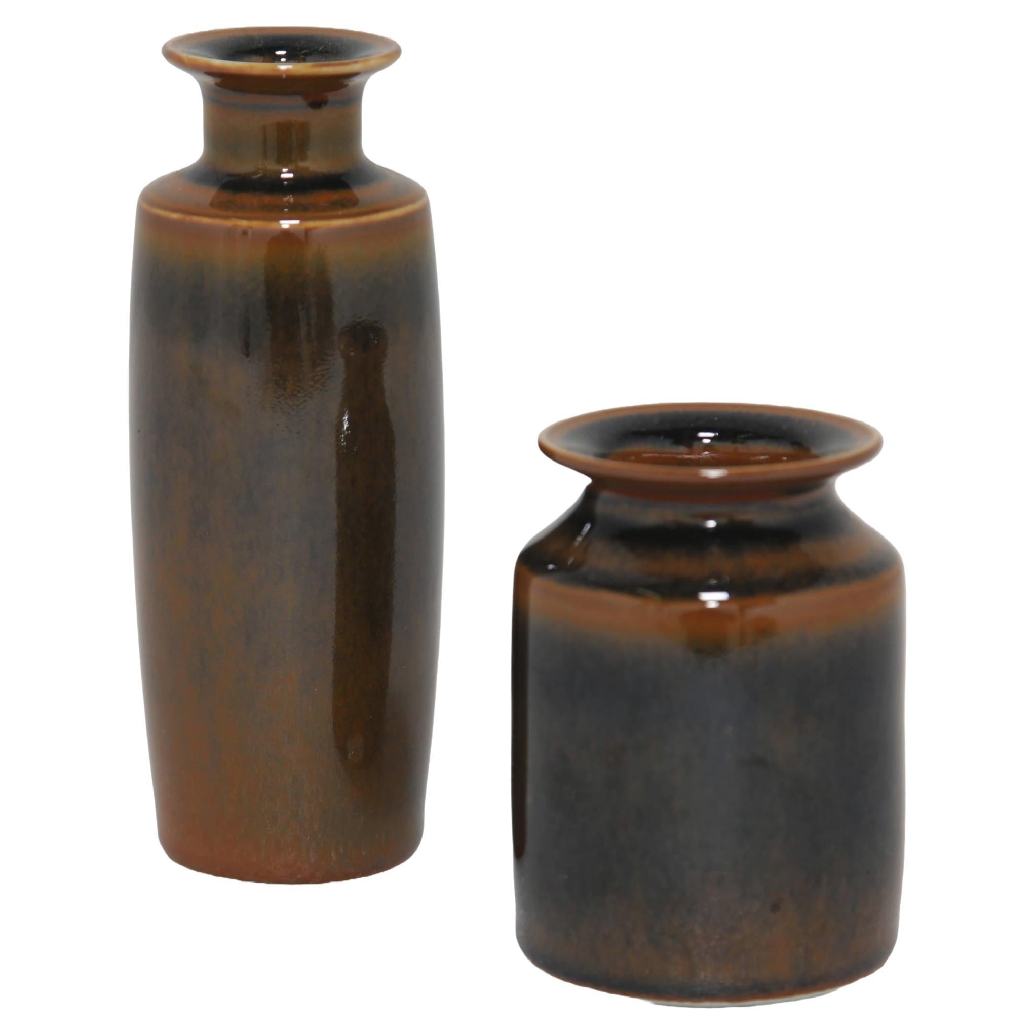 Pair of Mid-Century Ceramic Vases by Carl-Harry Stålhane for Rörstrand, 1950s im Angebot