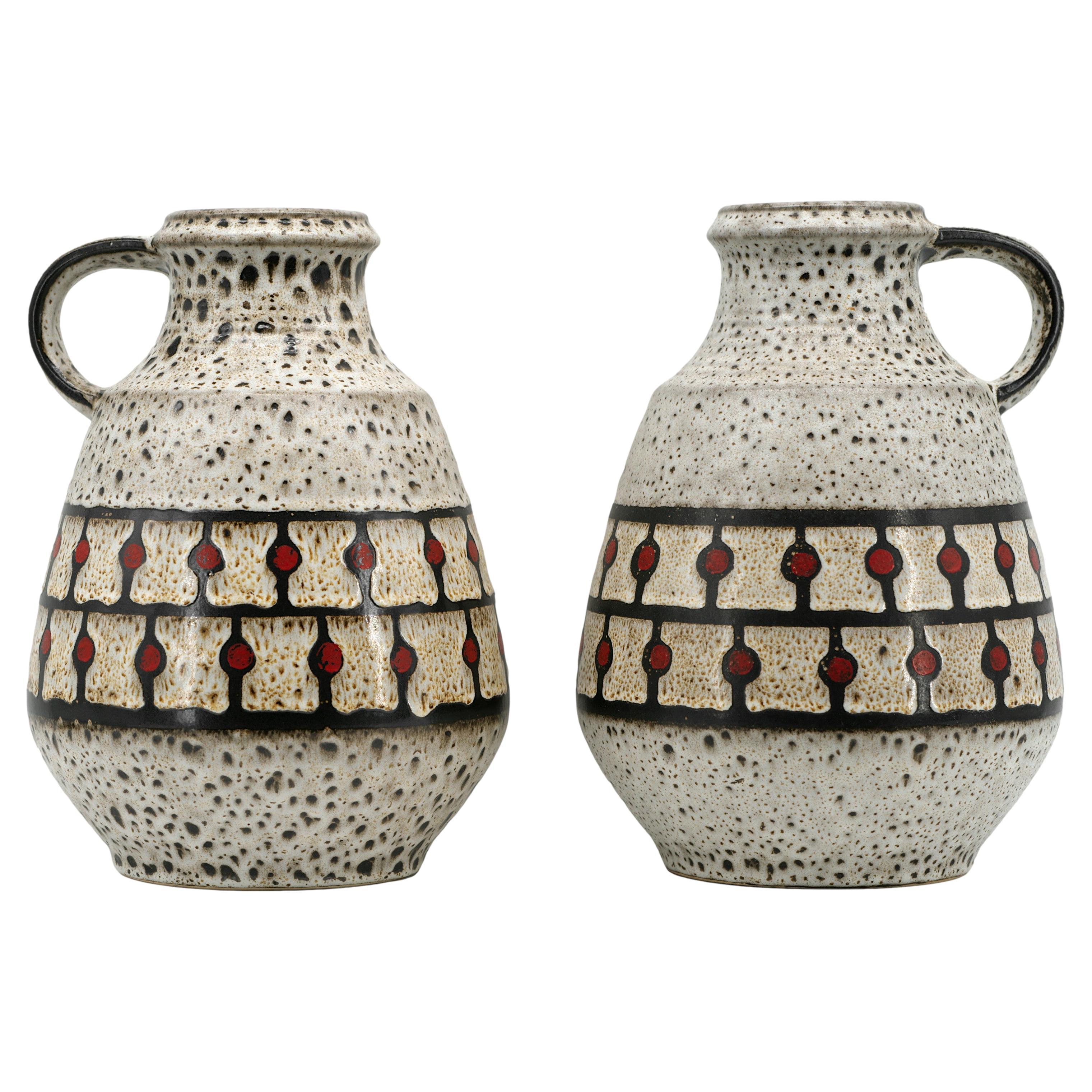 Coppia di vasi in ceramica della metà del secolo scorso, Germania, fine anni '60, forse lampade