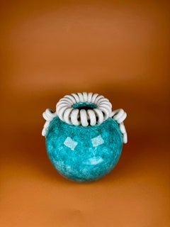 Pair of Mid-Century Ceramic Vases, Sainte Radegonde, France, circa 1950