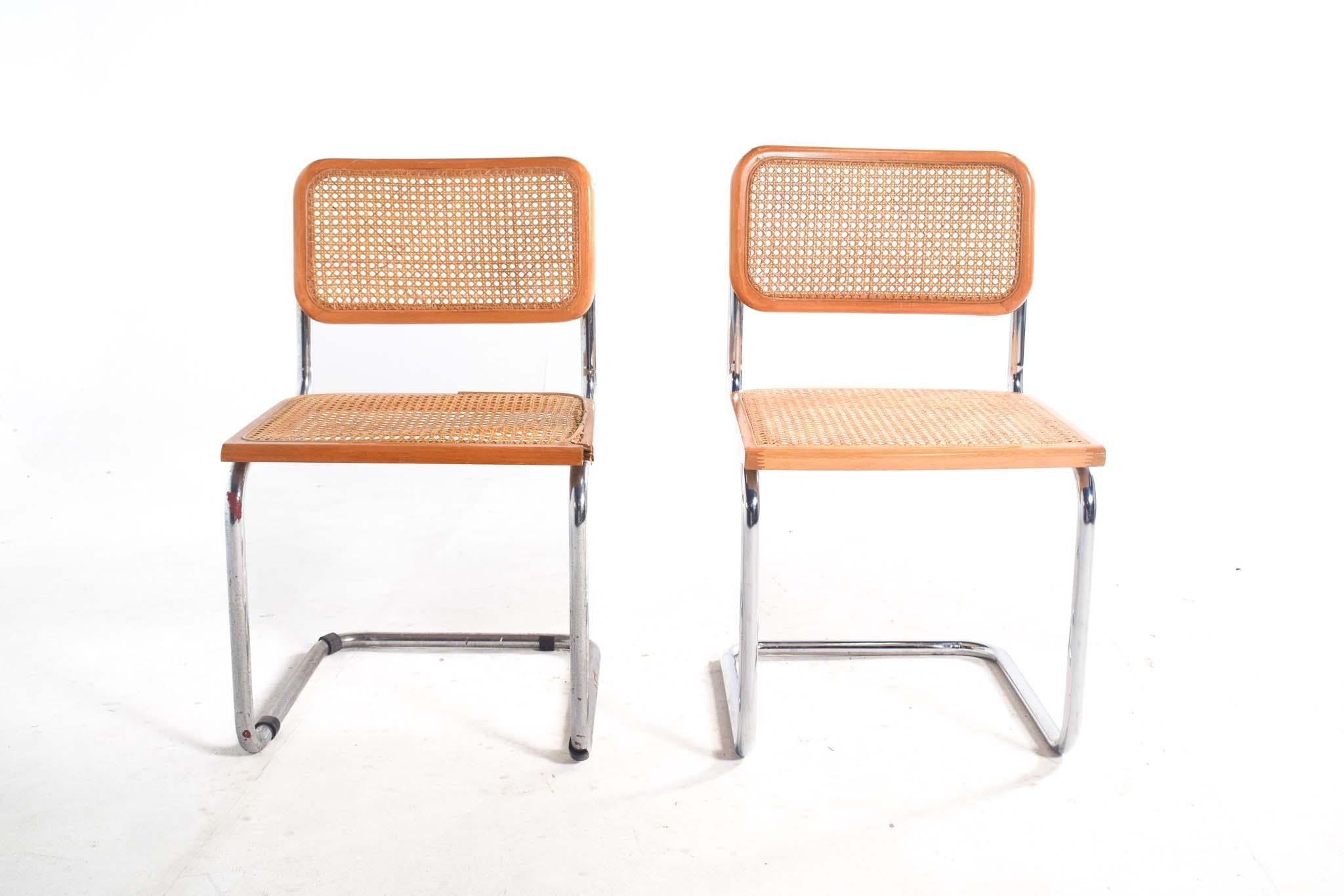 Mid-Century Modern Pair of Mid-Century Cesca Dining Chairs by Marcel Breuer for Knoll For Sale