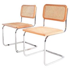 Paire de chaises de salle à manger Cesca du milieu du siècle dernier par Marcel Breuer pour Knoll
