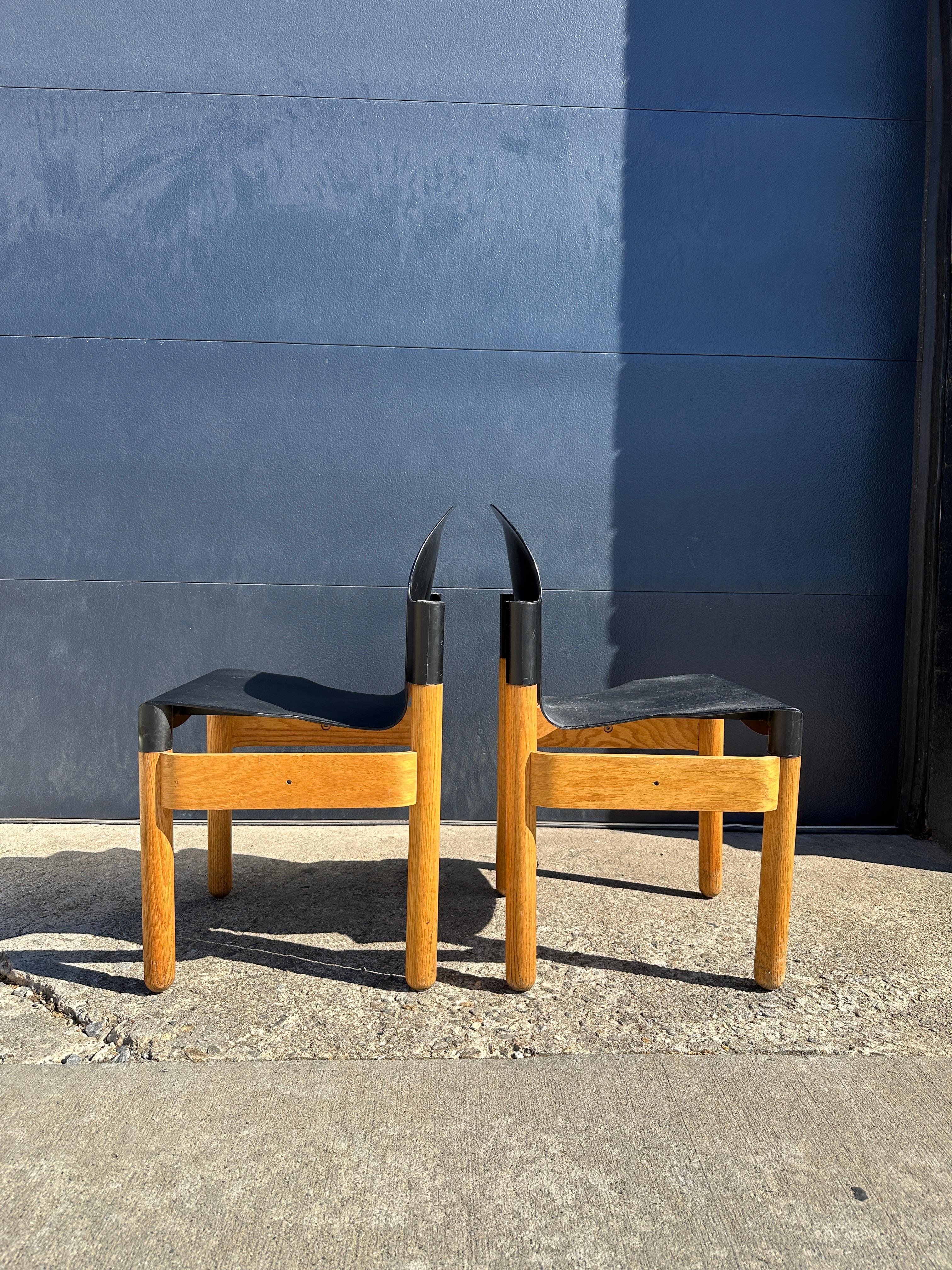 Ein Paar Flex-Stühle aus der Mitte des Jahrhunderts, entworfen von Gerd Lange für Thonet im Zustand „Gut“ im Angebot in Asheville, NC
