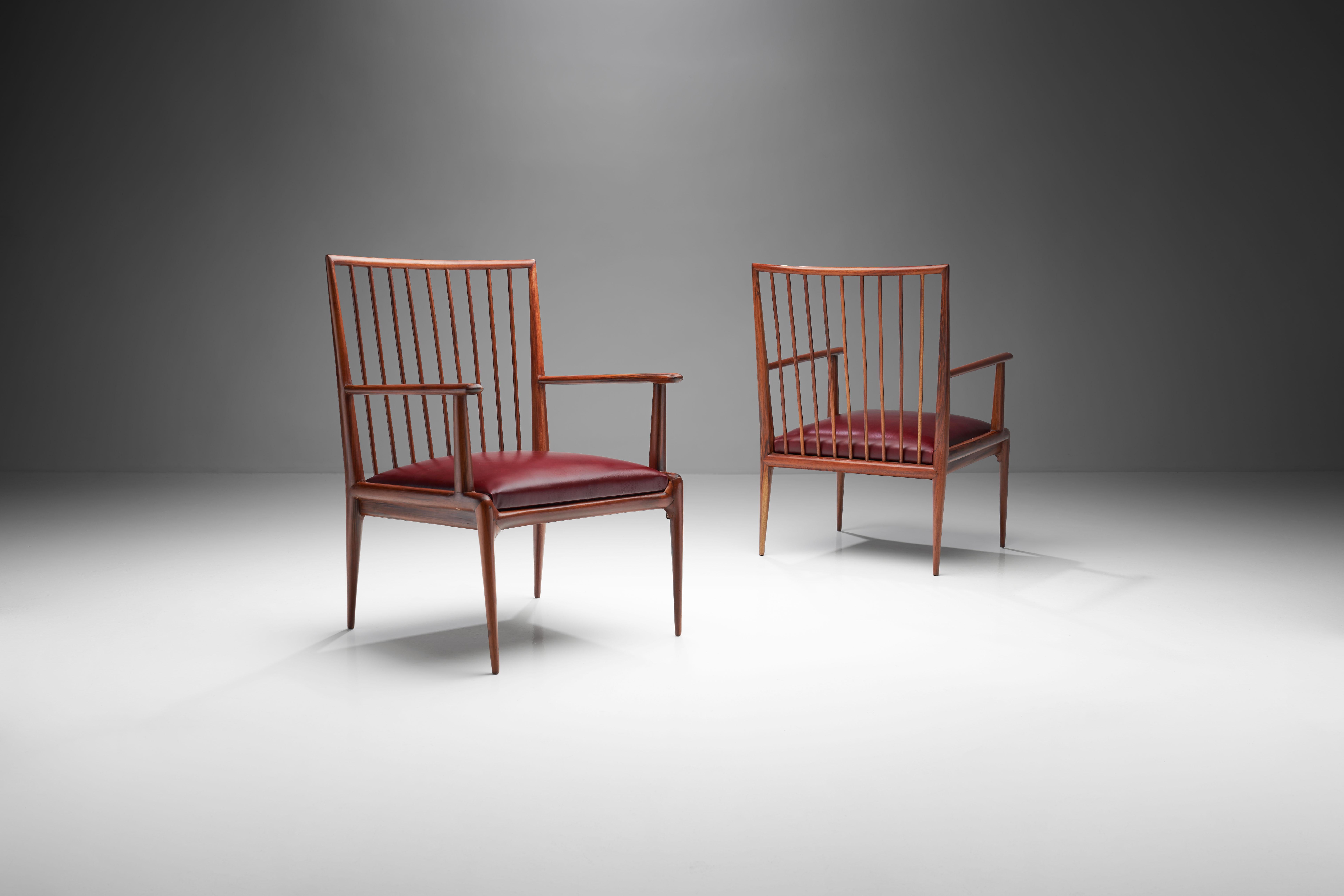 Paire de chaises du milieu du siècle par Branco & Preto 'Attr.', Brésil, années 1950 Bon état - En vente à Utrecht, NL