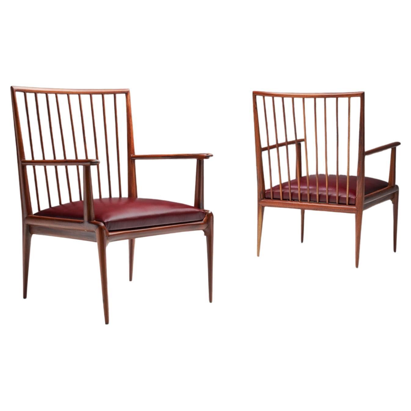 Pair of Mid-Century Chairs by Branco & Preto 'Attr.', Brazil, 1950s
