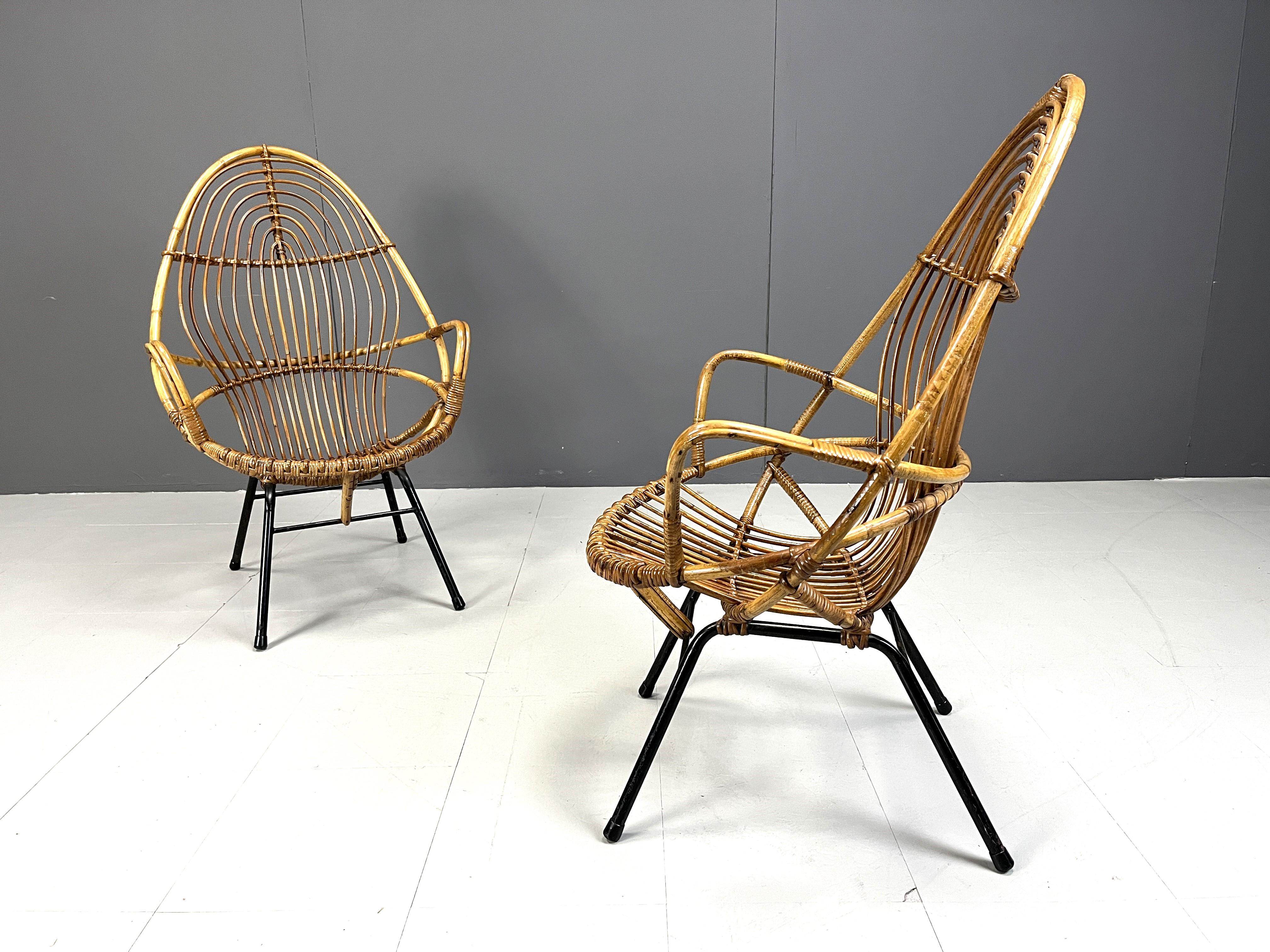 Mid-Century moderno Coppia di sedie di metà secolo di Rohé Noordwolde, anni '60, Paesi Bassi in vendita