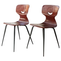 Paire de chaises du milieu du siècle conçues par Adam Stegner pour Pagholz, Allemagne, 1960