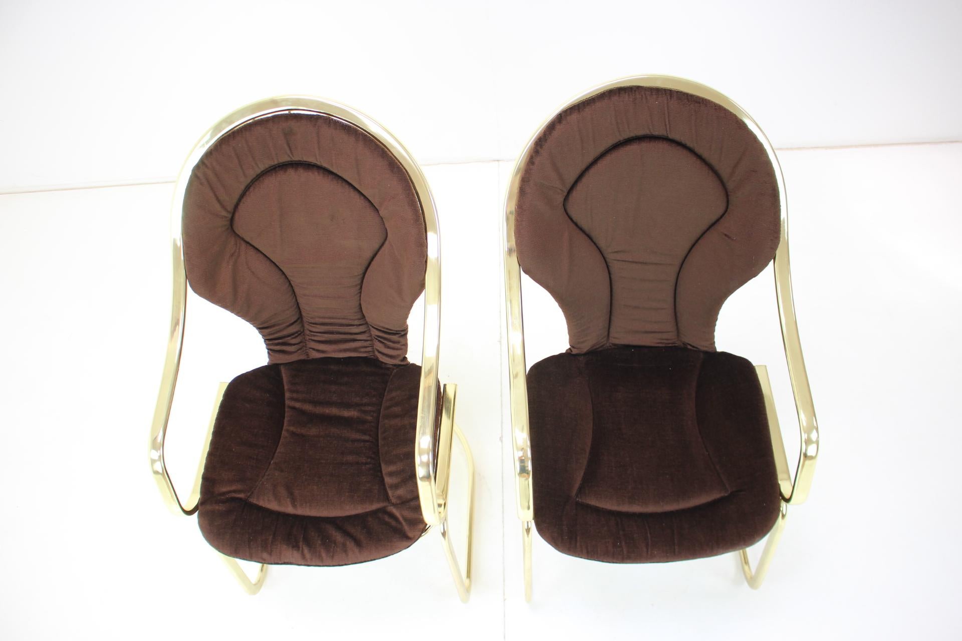 Mid-Century Modern Pair of Mid-Century Chairs Designed by Gastone Rinaldi, Italy, 1970s