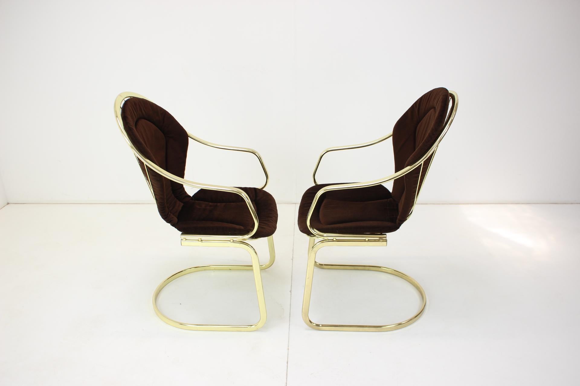 Mid-20th Century Pair of Mid-Century Chairs Designed by Gastone Rinaldi, Italy, 1970s