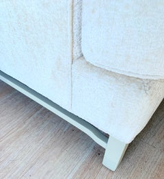 Pair of Midcentury Chairs in Bouclé Upholstery with Lacquered Wood Frame