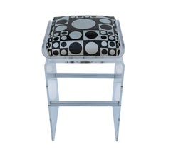 Pair of Mid Century Charles Hollis Jones Acrylic Lucite Bar or Counter Stools