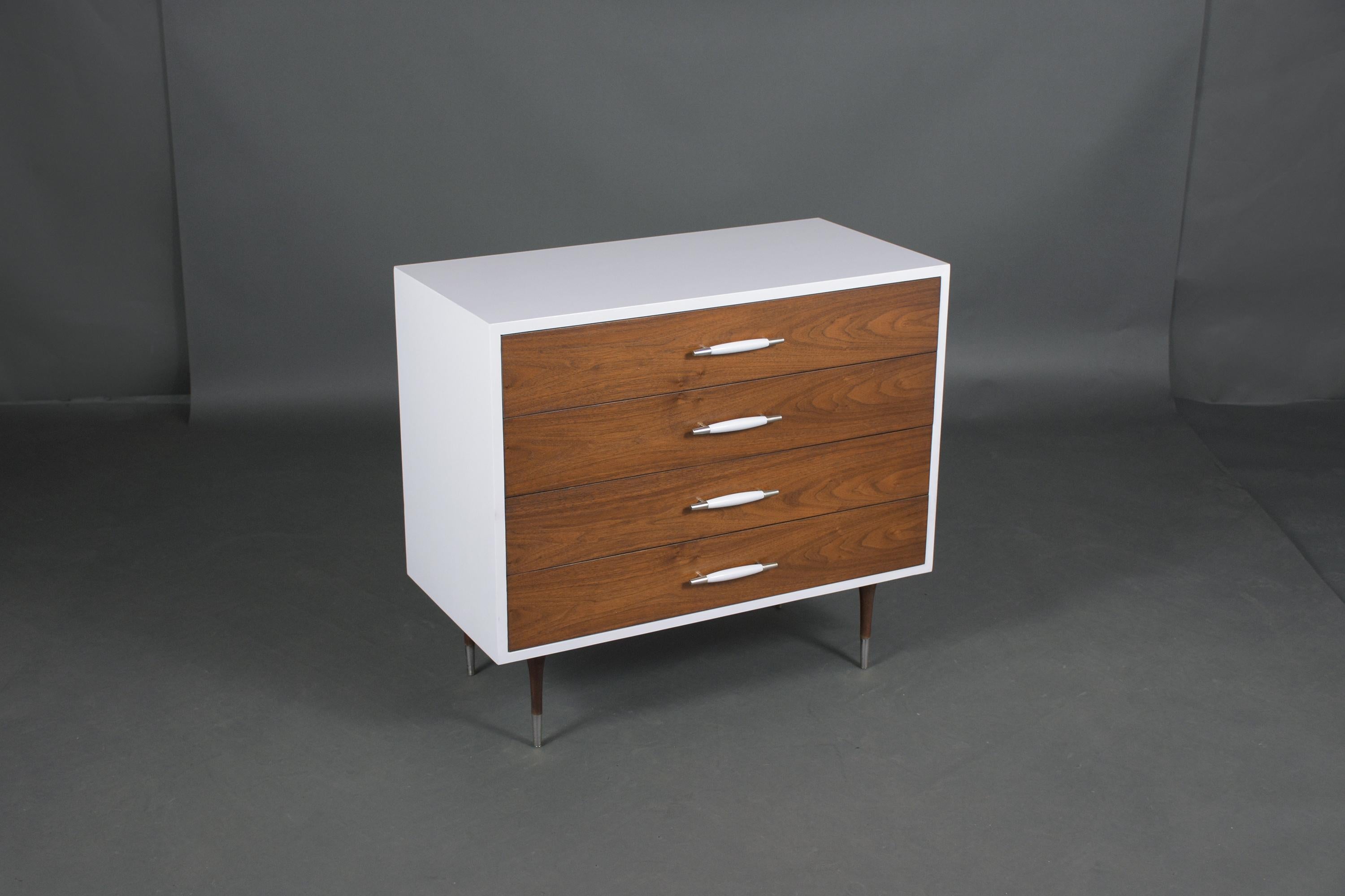 Pair of Lacquered Mid-Century Modern Chest of Drawers 1