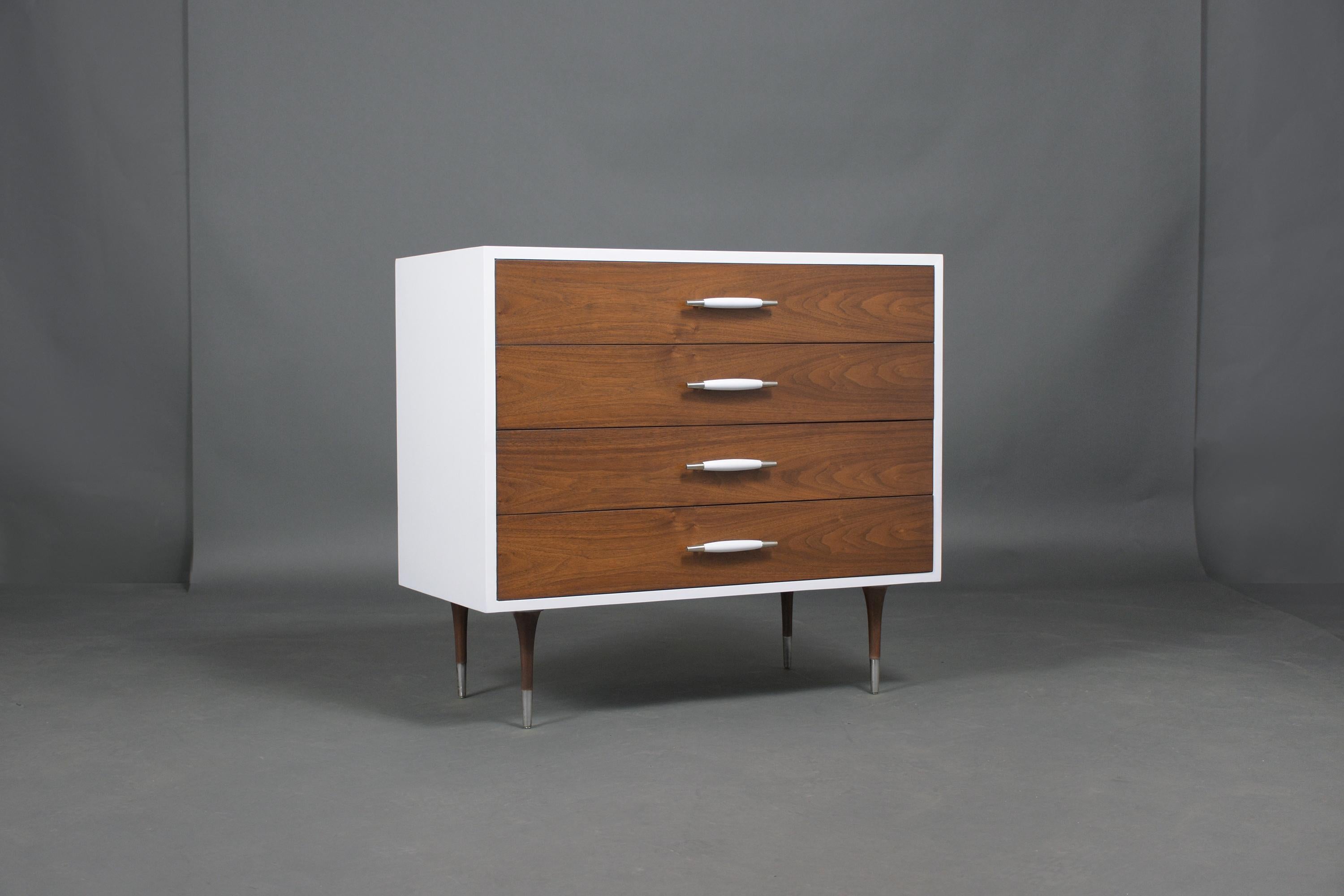 Pair of Lacquered Mid-Century Modern Chest of Drawers 2