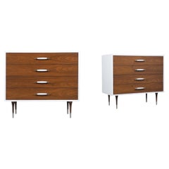 Pair of Lacquered Mid-Century Modern Chest of Drawers