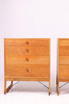 Coppia di cassettiere di metà secolo in Oak disegnate da Børge Mogensen, anni '60