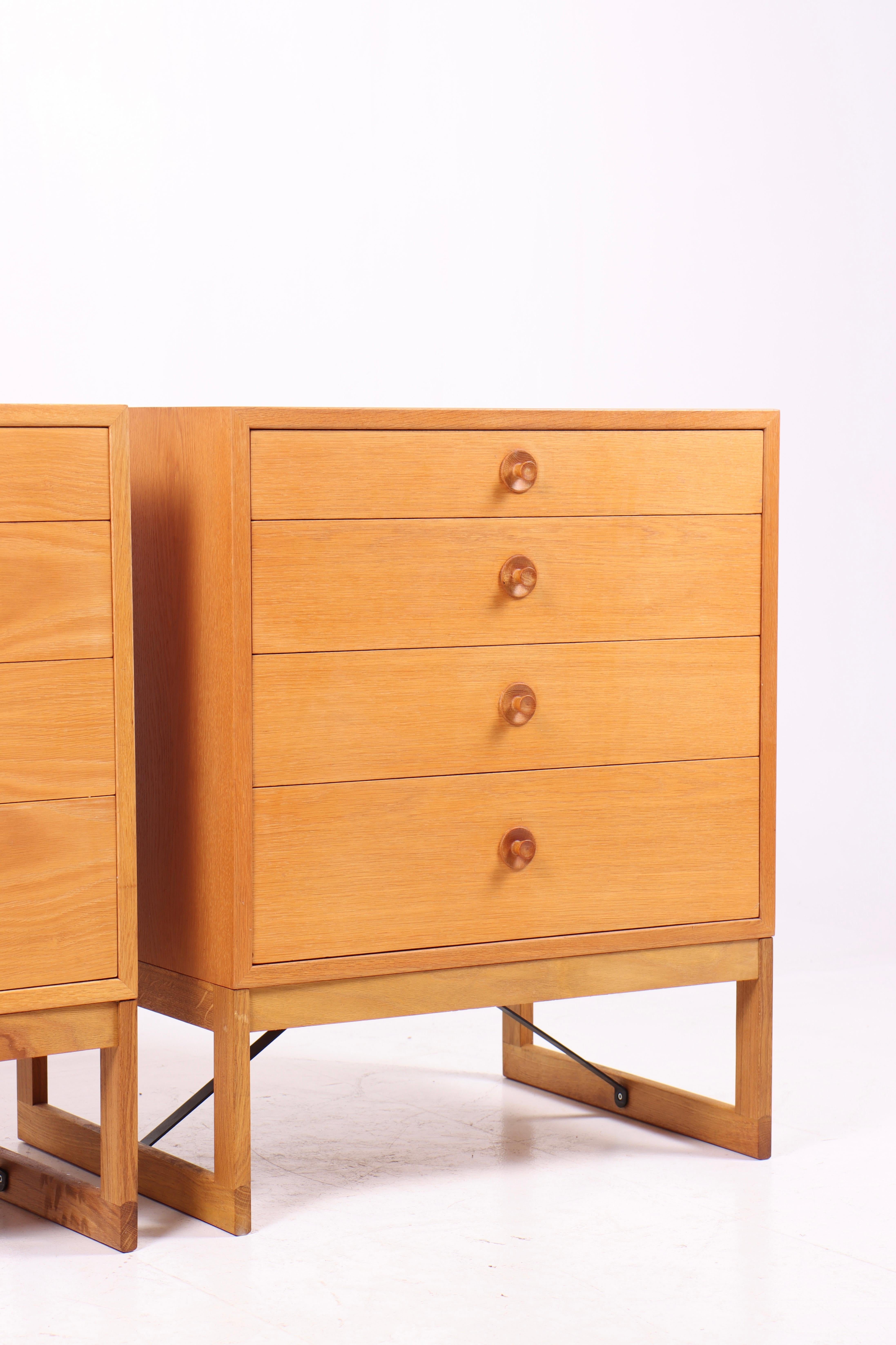 Scandinavian Modern Pair of Mid-Century Chest of Drawers in Oak Designed by Børge Mogensen, 1960s