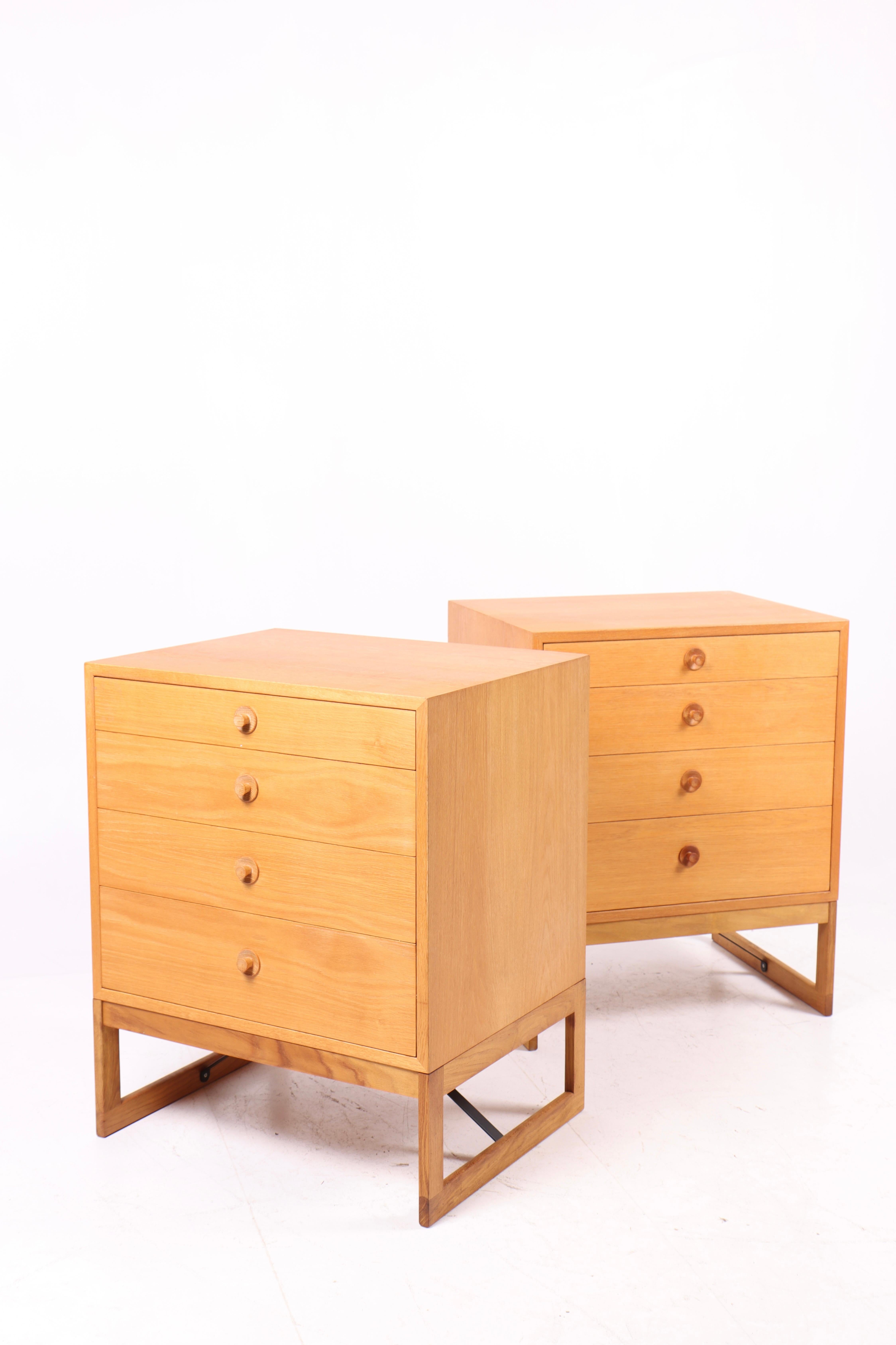 Swedish Pair of Mid-Century Chest of Drawers in Oak Designed by Børge Mogensen, 1960s