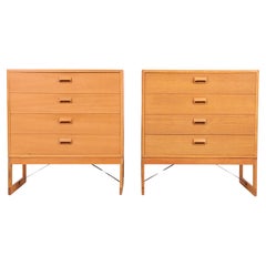 Vintage Pair of Mid-Century Chest of Drawers in Oak Designed by Børge Mogensen, 1960s