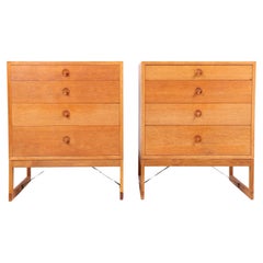 Pair of Mid-Century Chest of Drawers in Oak Designed by Børge Mogensen, 1960s