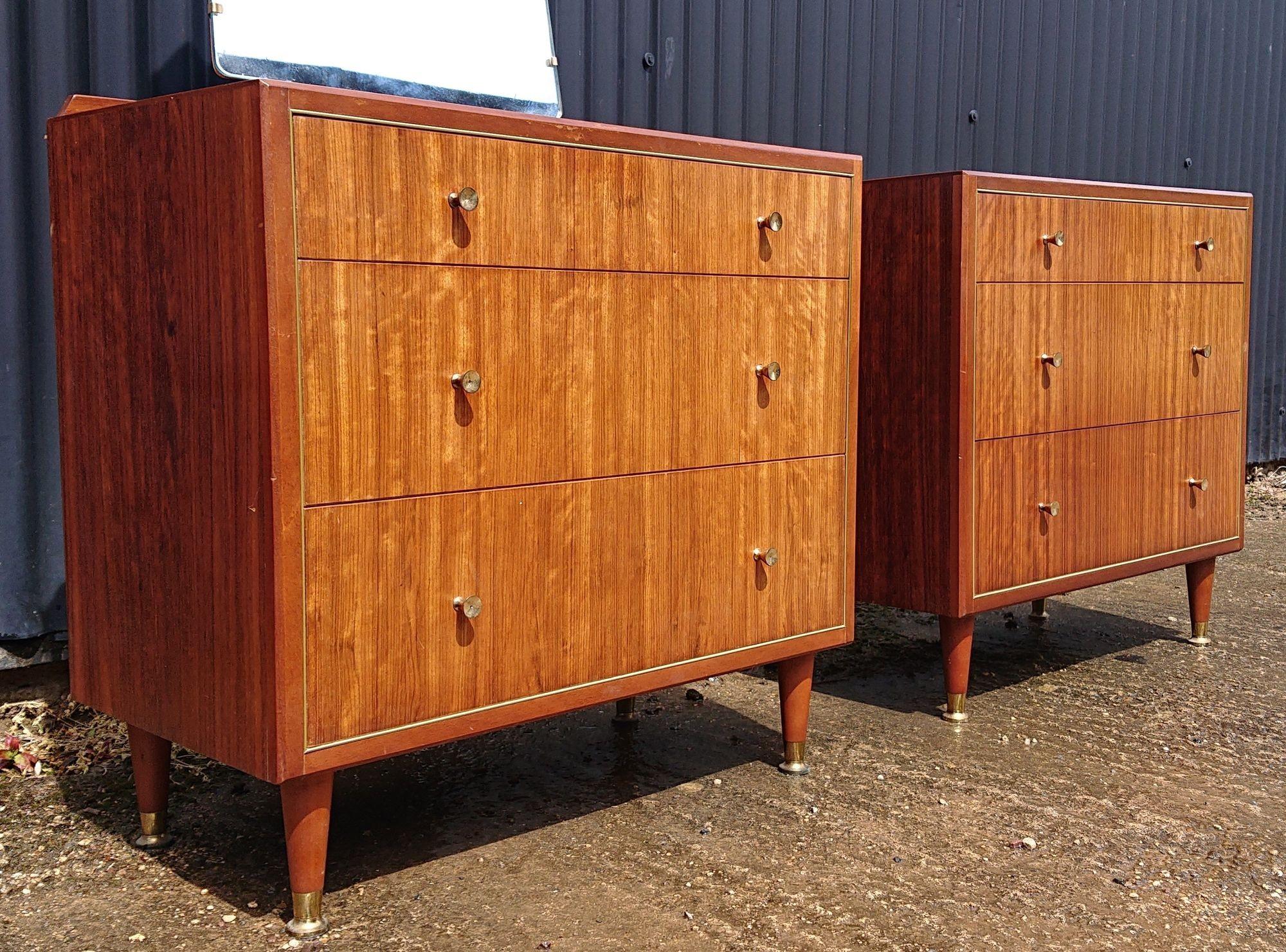 Pair of Mid Century Chests of Drawers by Herbert E Gibbs For Sale 1