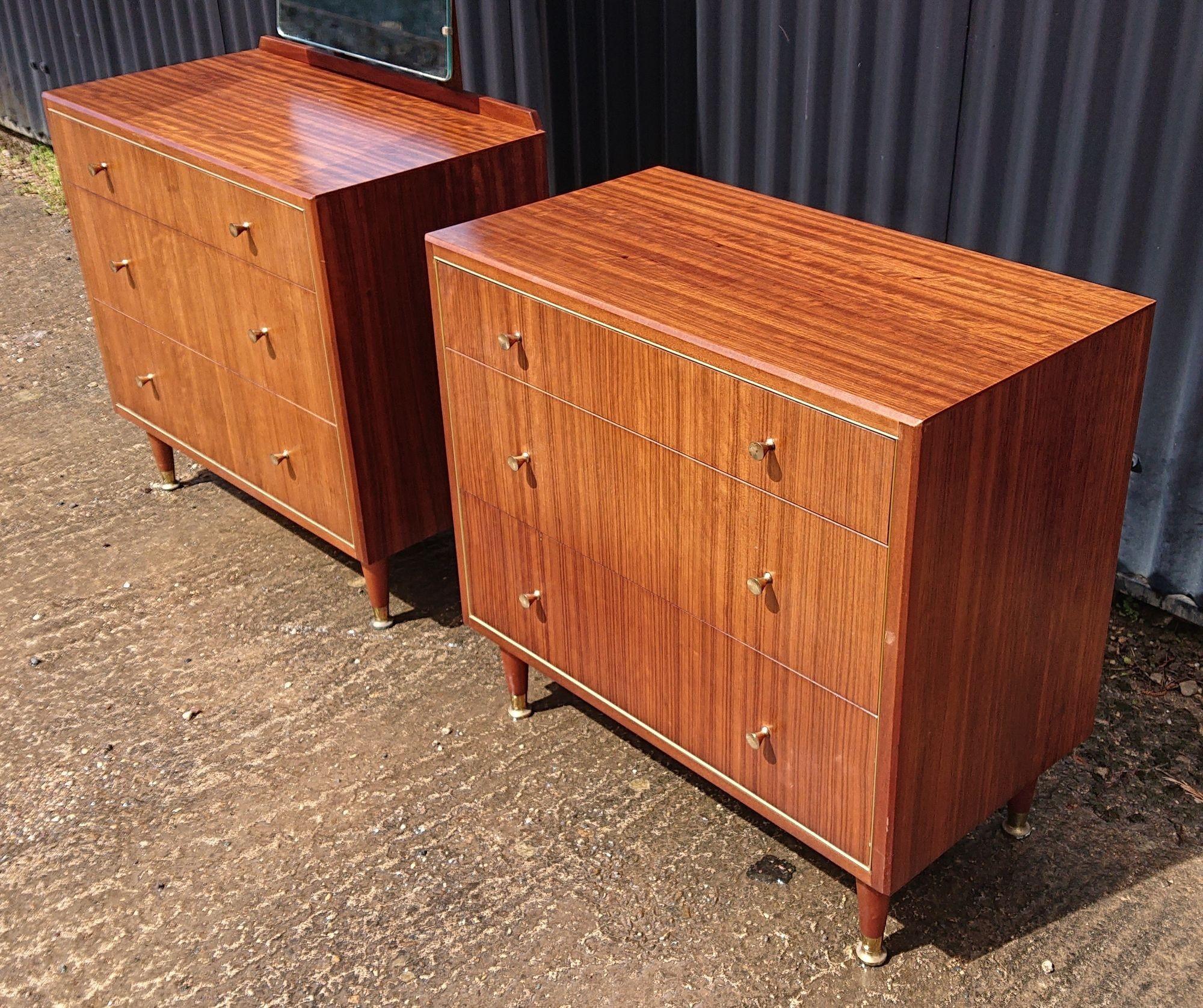 British Pair of Mid Century Chests of Drawers by Herbert E Gibbs For Sale