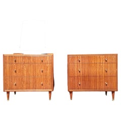 Vintage Pair of Mid Century Chests of Drawers by Herbert E Gibbs