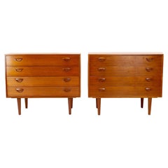 Pair of Midcentury Chests of Drawers by Kai Kristiansen, Denmark, 1960s