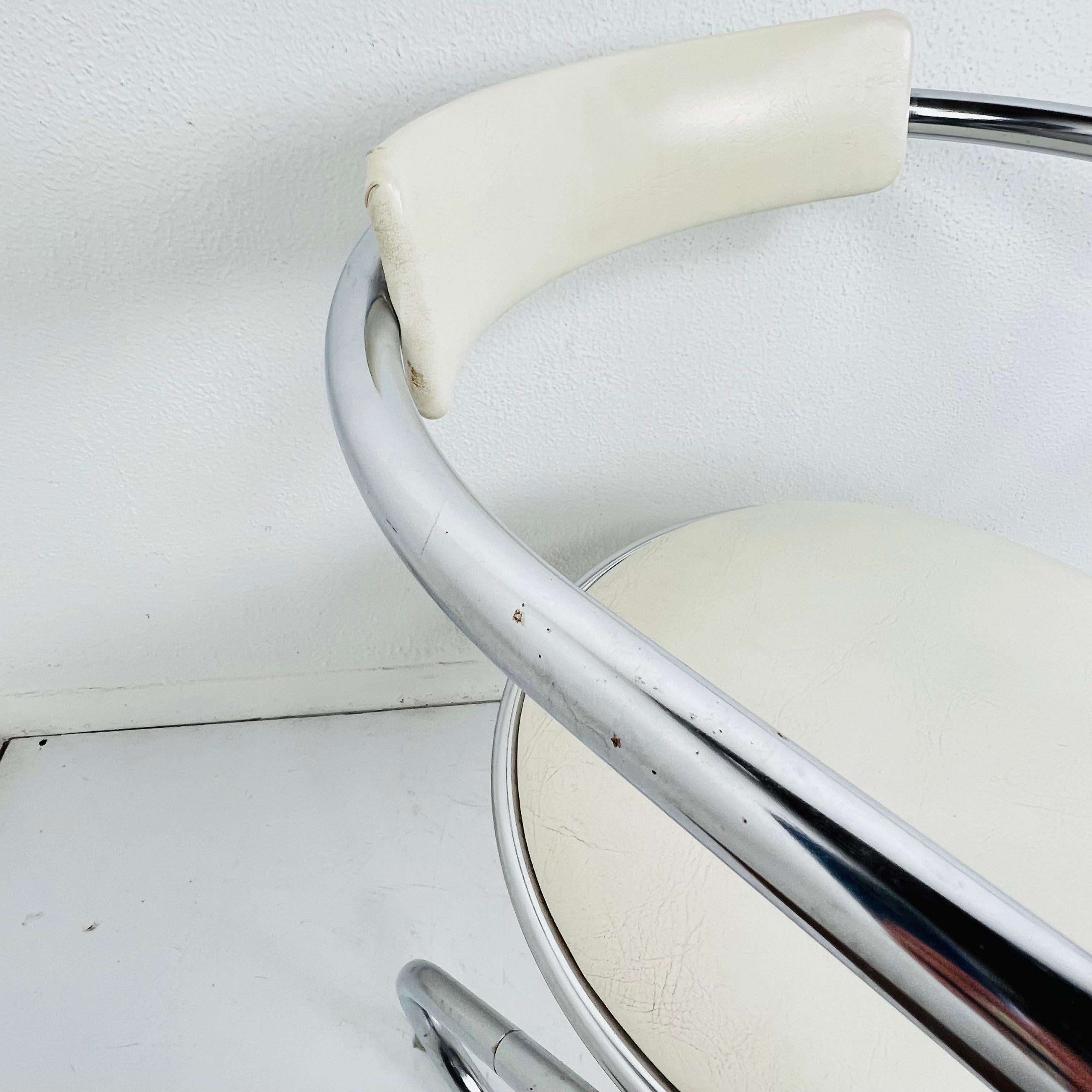 Pair of Midcentury Chrome Cantilever Chairs For Sale 8