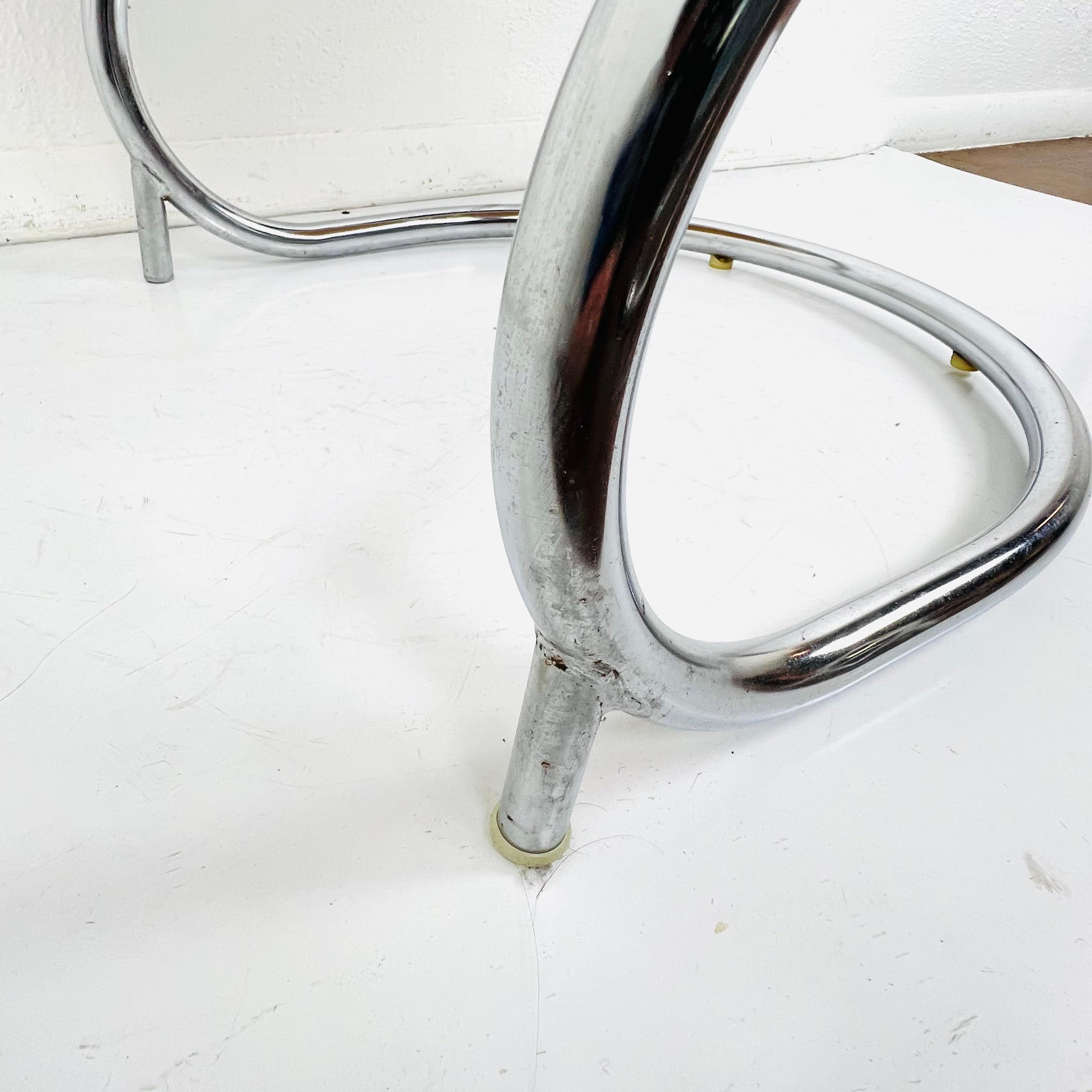 Pair of Midcentury Chrome Cantilever Chairs For Sale 9