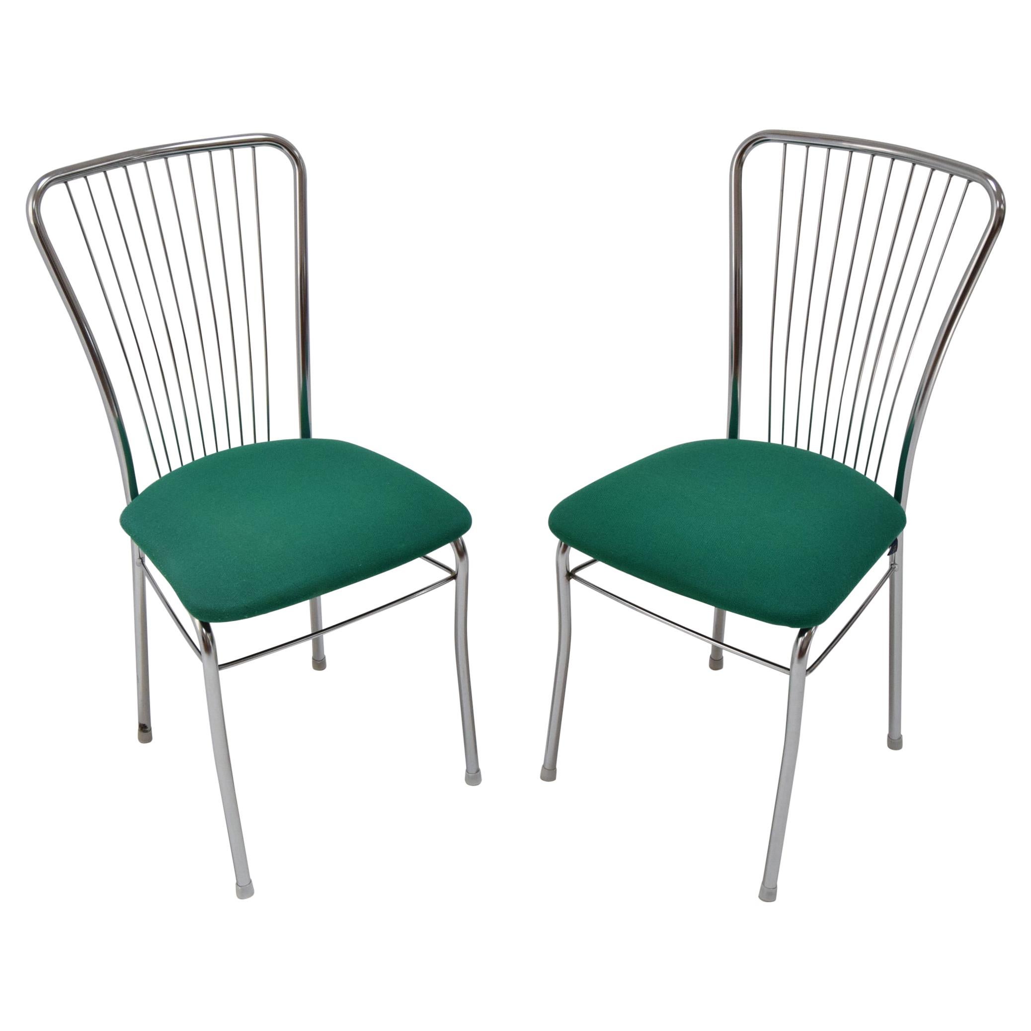 Pair of Mid-Century Chrome Chairs, Nowy Styl, circa 1980's For Sale