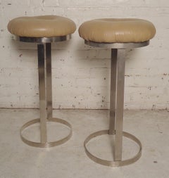Pair of Midcentury Chrome Stools