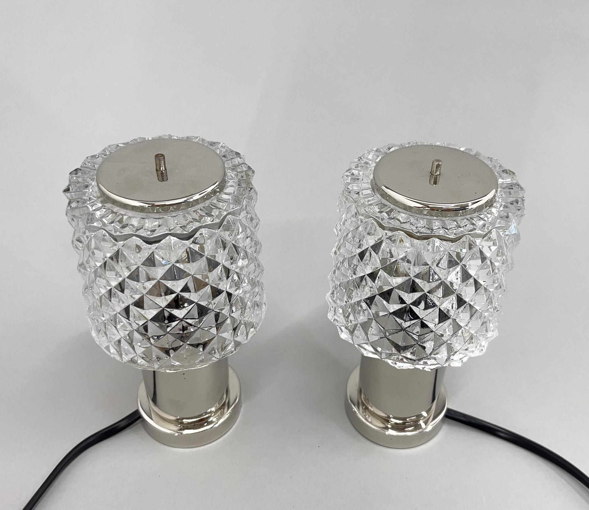 Pair of Mid-Century Chrome Table Lamps, 1960's / 4 Pairs Available For Sale 2
