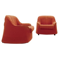 Pair of Midcentury "Ciprea" Armchairs by Tobia & Afra Scarpa for Cassina