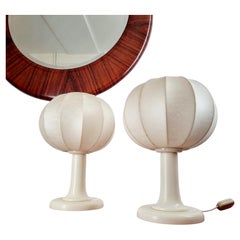 Pair of Midcentury Coccon Table Lamps, Castiglioni, Licht Studio, Italy 60s